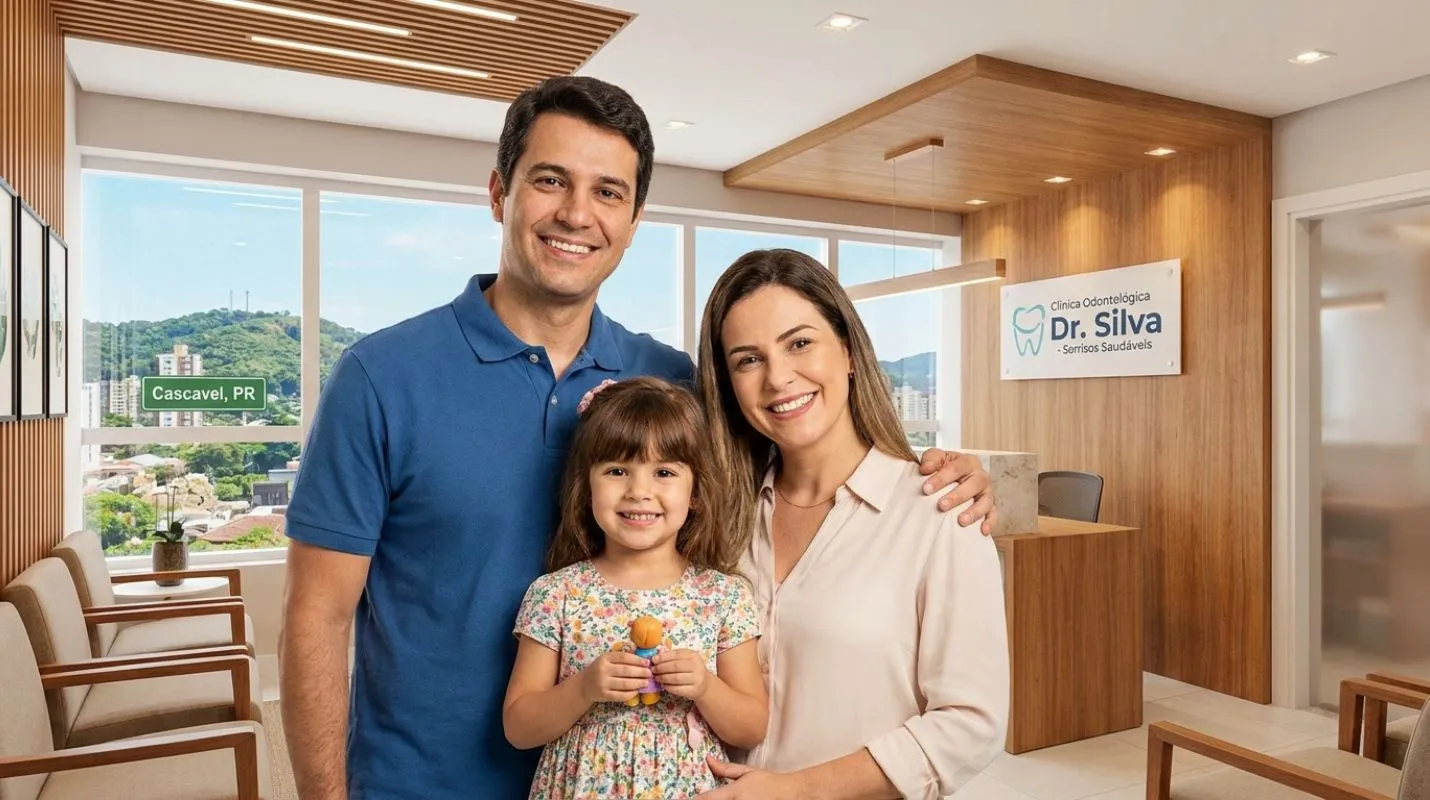 Cirurgião-dentista orientando paciente sobre extração de siso em Cascavel